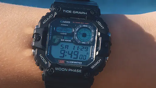 Meine 39-Euro-Casio als Gezeiten-Orakel